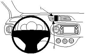 ProClip adapter do montażu telefonu w Toyota Yaris 12-14.