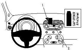 ProClip do Fiat 500 07-15