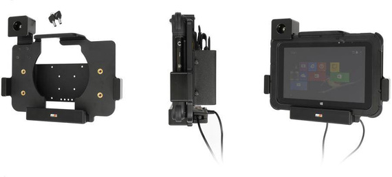 Aktywny modułowy uchwyt o wzmocnionej konstrukcji do Zebra ET50 8.4 z blokadą kluczykową.